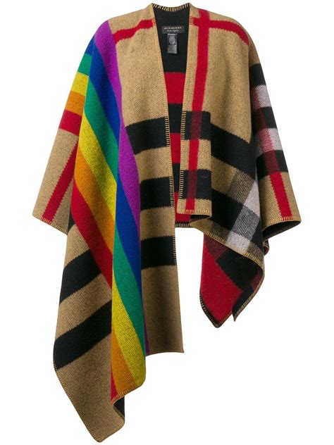 burberry rainbow poncho replica|burberry capes and ponchos.